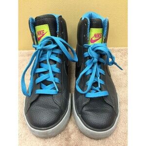 Nike Kids Sweet Classic Hi Top Dark deep navy leather Shoes 367112-019 US 4.5Y